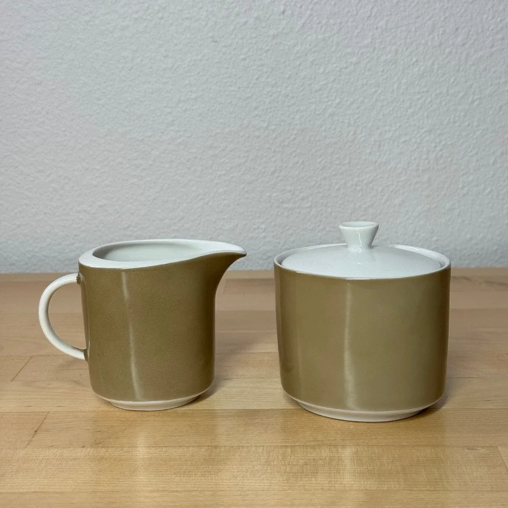 Seltmann Weiden Bavaria Christian Creamer and Sugar Bowl Set Western Germany MCM